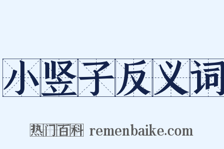 小竖子反义词是什么意思的图片